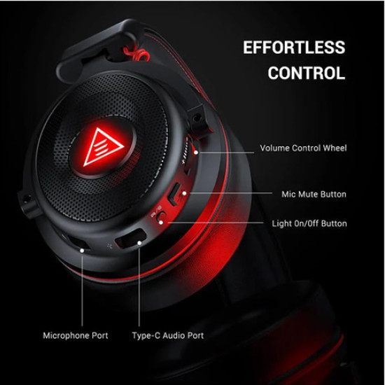 EKSA E900 Gaming Headset with noise Cancelling Feature Red