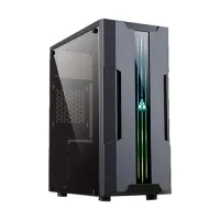 Golden Field XH10i ATX Mid Tower ARGB Black Casing with Standard PSU