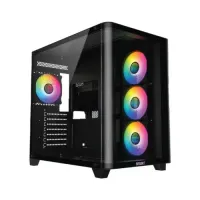 SMART A400B Curved Tempered Glass ARGB Mid Tower ATX Gaming Case