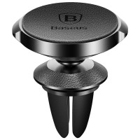 Baseus Small Ears Series Air Outlet Magnetic Bracket（Genuine Leather Type）Black