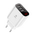 Baseus Mirror Lake Intelligent Digital Display 3USB Travel Charger 3.4A Black and White